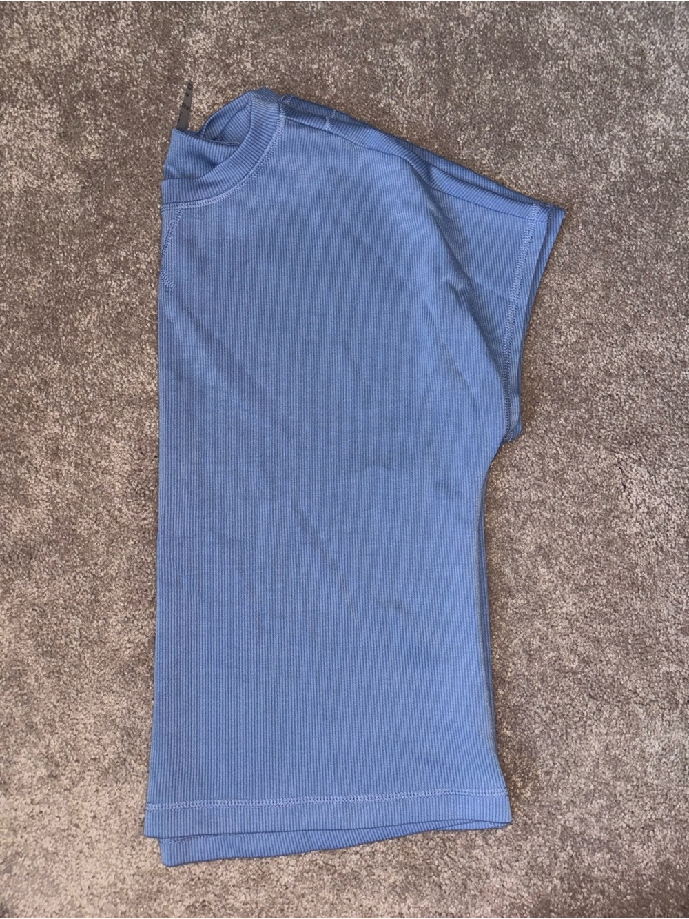 Danskin Light Blue Ribbed Crewneck Tee